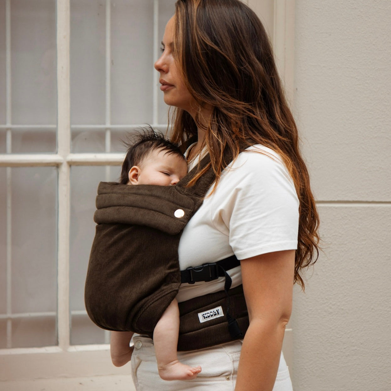 Draagzak baby - Corduroy Olive Green