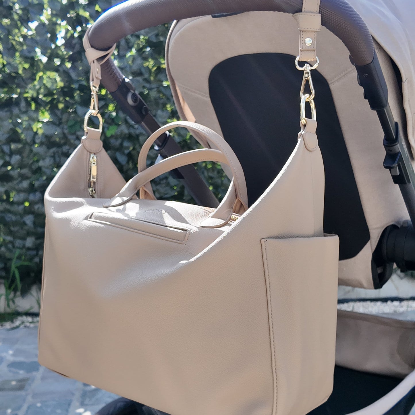 Luiertas - Leather Beige